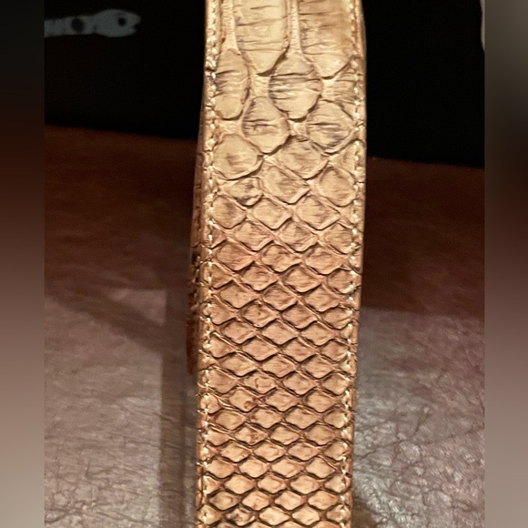 EXOTIC SUEDE PYTHON SKIN BELT - Picture 5 of 6